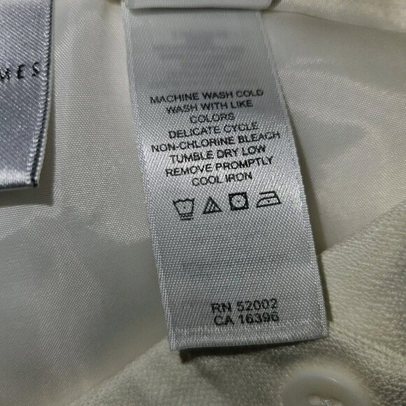 Emma James Wide Leg Pants Womens 16 Ivory Linen Blend Trousers Lined Washable - Picture 8 of 10